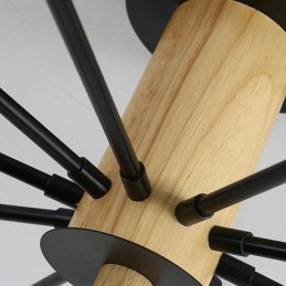 Lámpara de araña moderna con ramas de madera y montaje empotrado Magic Beans