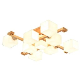 Lámpara de techo nórdica empotrada, creativa, cálida, de madera maciza.