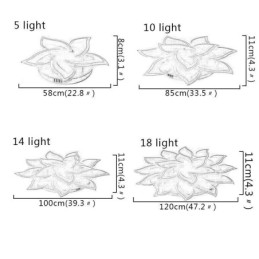 Lámpara de techo moderna y sencilla de acrílico con forma de girasol