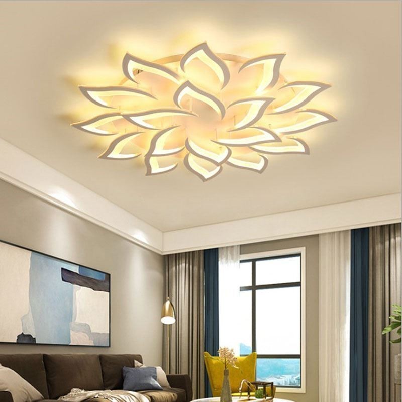 Lámpara de techo moderna y sencilla de acrílico con forma de girasol