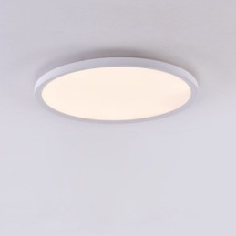 Lámpara de techo redonda nórdica empotrada superfina de aluminio, iluminación redonda