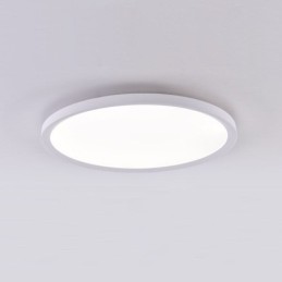 Lámpara de techo redonda nórdica empotrada superfina de aluminio, iluminación redonda