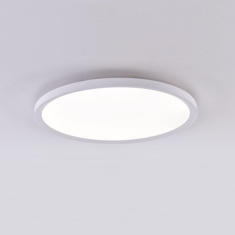 Lámpara de techo redonda nórdica empotrada superfina de aluminio, iluminación redonda