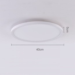 Lámpara de techo redonda nórdica empotrada superfina de aluminio, iluminación redonda