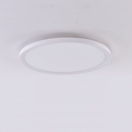 Lámpara de techo redonda nórdica empotrada superfina de aluminio, iluminación redonda