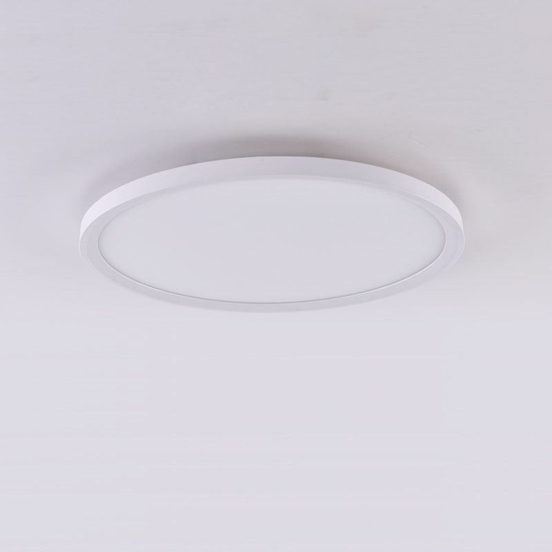 Lámpara de techo redonda nórdica empotrada superfina de aluminio, iluminación redonda