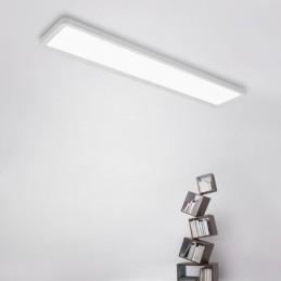Lámpara de techo nórdica rectangular superfina con montaje empotrado, iluminación para el hogar