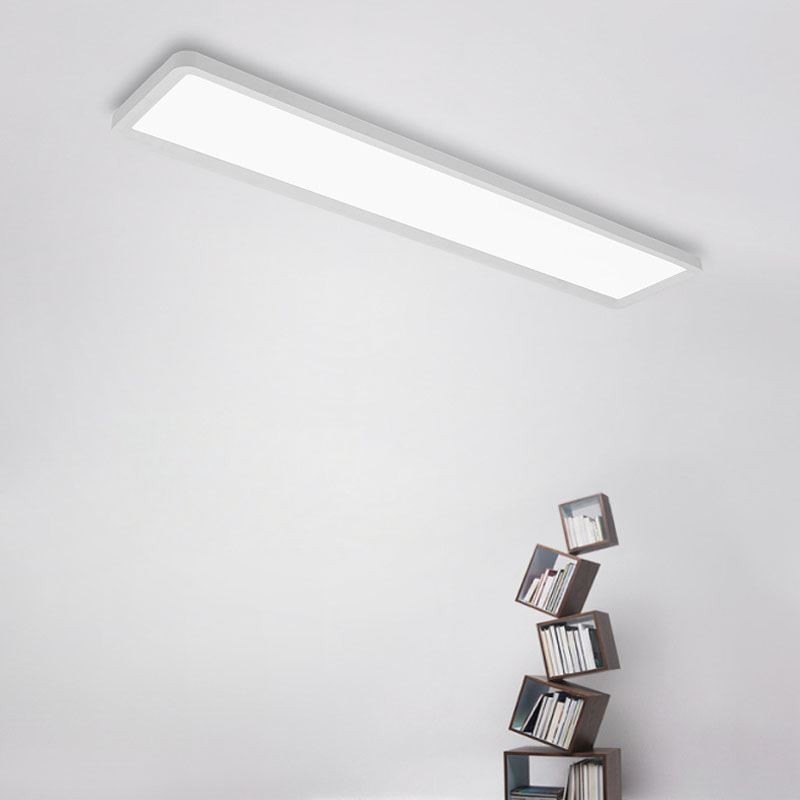 Lámpara de techo nórdica rectangular superfina con montaje empotrado, iluminación para el hogar