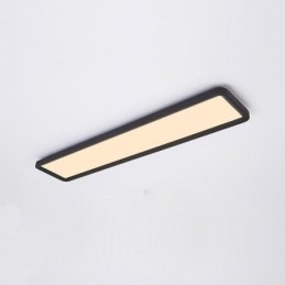 Lámpara de techo nórdica rectangular superfina con montaje empotrado, iluminación para el hogar