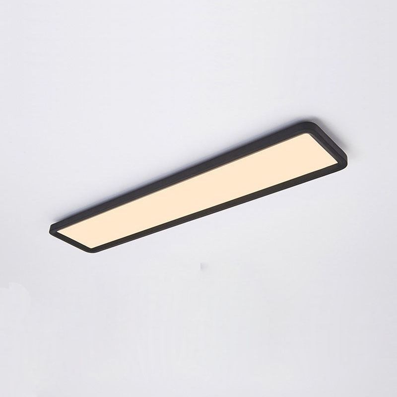 Lámpara de techo nórdica rectangular superfina con montaje empotrado, iluminación para el hogar