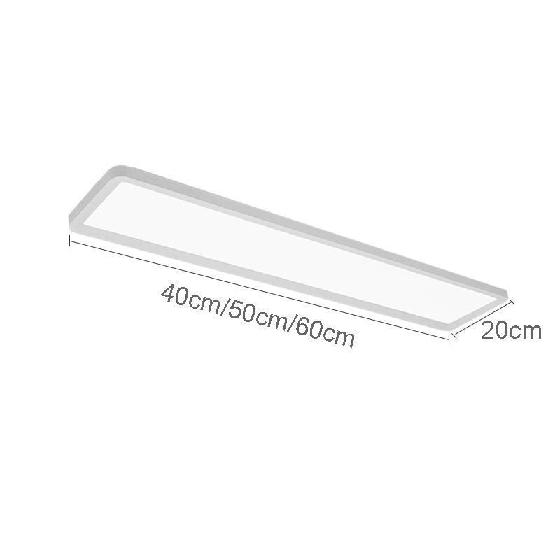 Lámpara de techo nórdica rectangular superfina con montaje empotrado, iluminación para el hogar