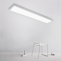 Lámpara de techo nórdica rectangular superfina con montaje empotrado, iluminación para el hogar
