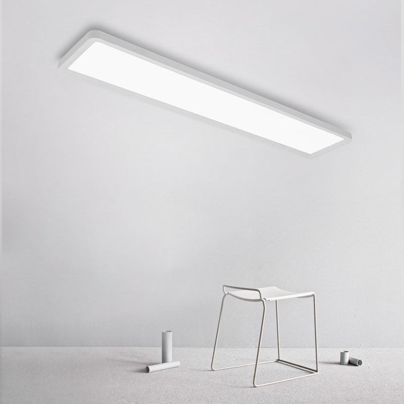 Lámpara de techo nórdica rectangular superfina con montaje empotrado, iluminación para el hogar