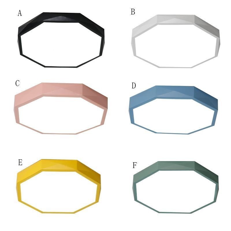 Lámpara de techo ultrafina con diseño hexagonal especial y montaje empotrado moderno