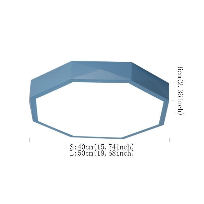 Lámpara de techo ultrafina con diseño hexagonal especial y montaje empotrado moderno