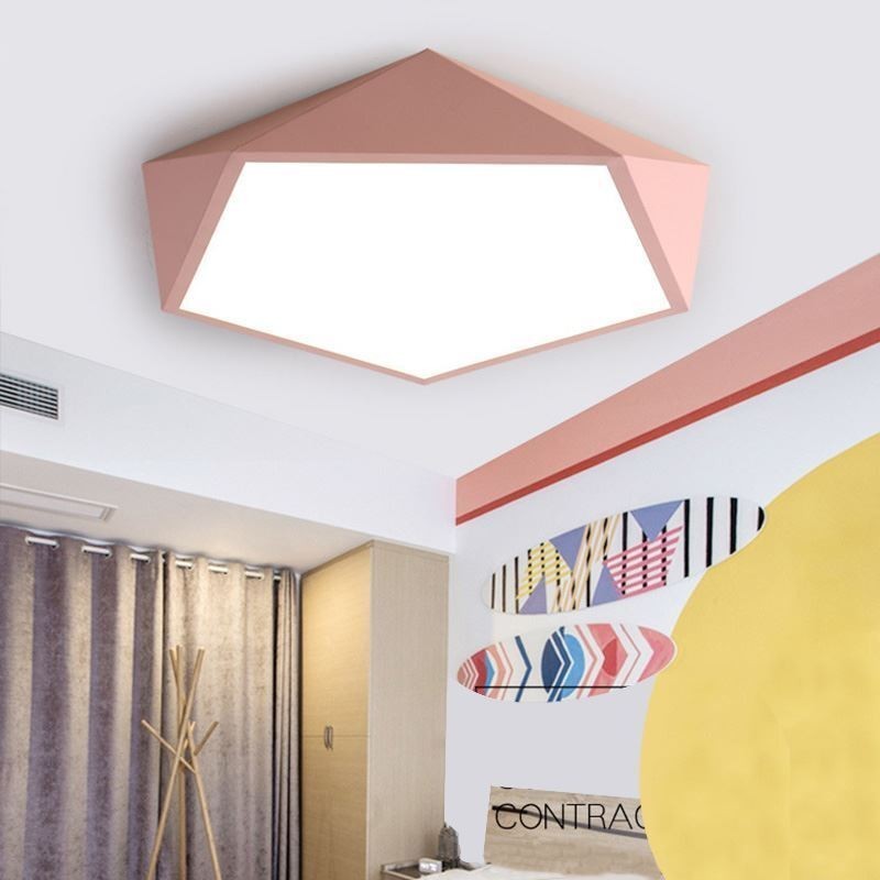 Lámpara de techo empotrada moderna con diseño de diamante, ultrafina, para el hogar