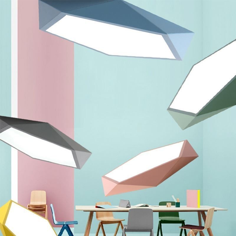 Lámpara de techo empotrada moderna con diseño de diamante, ultrafina, para el hogar