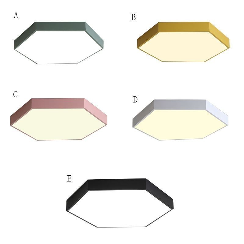 Lámpara de techo empotrada hexagonal sencilla y contemporánea