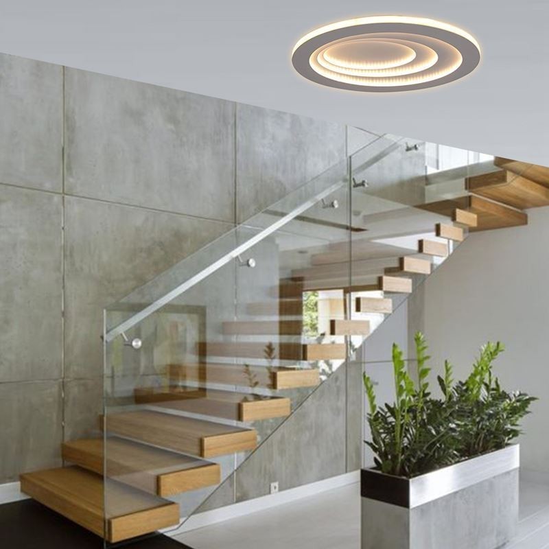 Lámpara de techo moderna empotrada con forma de gota de agua para terraza, iluminación lateral