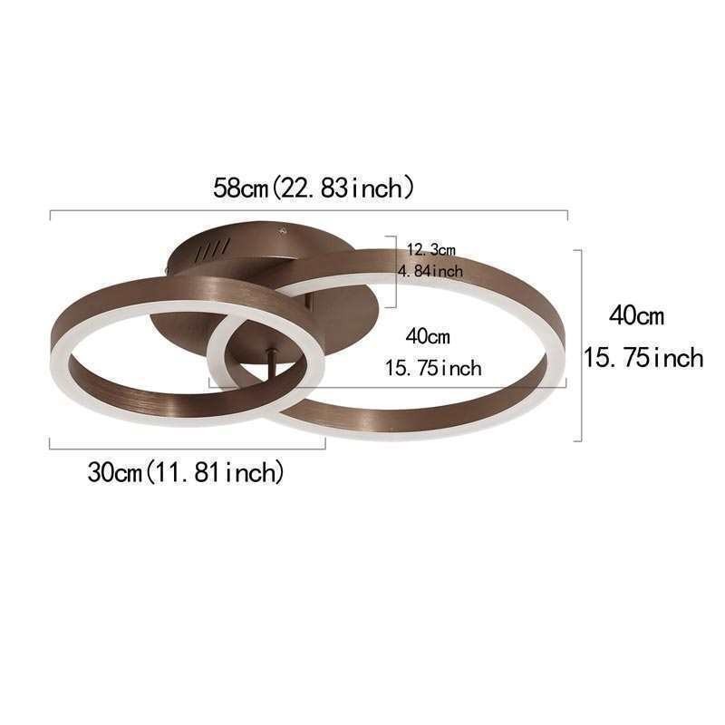 Lámpara de techo moderna, sencilla y creativa con montaje empotrado, iluminación cálida.
