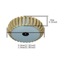 Lámpara de techo empotrada de bambú rural con forma de calabaza