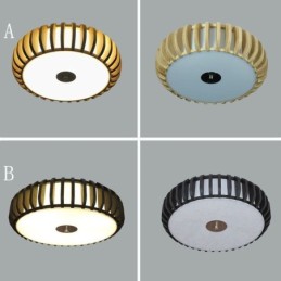Lámpara de techo empotrada de bambú rural con forma de calabaza