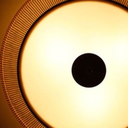 Lámpara de techo redonda japonesa creativa de bambú especial china con montaje empotrado