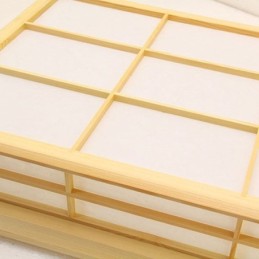 Lámpara de techo japonesa cuboide de madera maciza.
