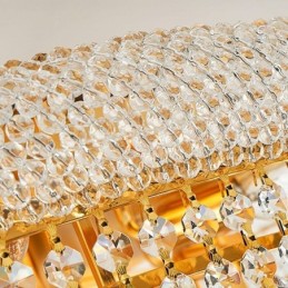 Lámpara de techo de cristal de lujo con montaje empotrado europeo