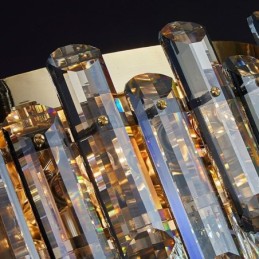 Lámpara de techo redonda moderna y sencilla de cristal para comedor