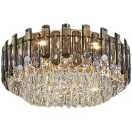 Lámpara de techo de cristal, sencilla, moderna, redonda, empotrada, decorativa.