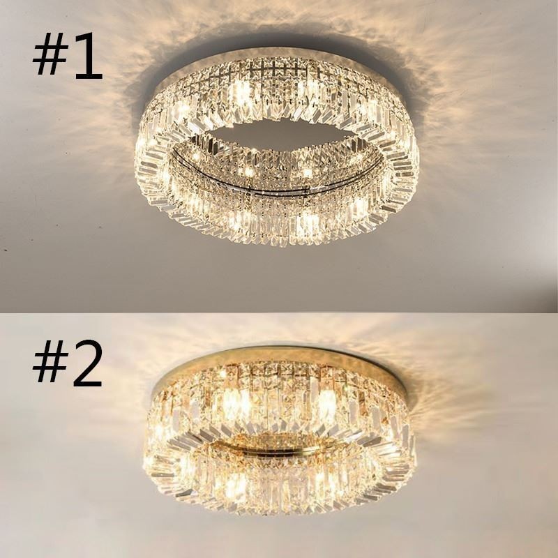 Lámpara de techo moderna y elegante con montaje empotrado de cristal