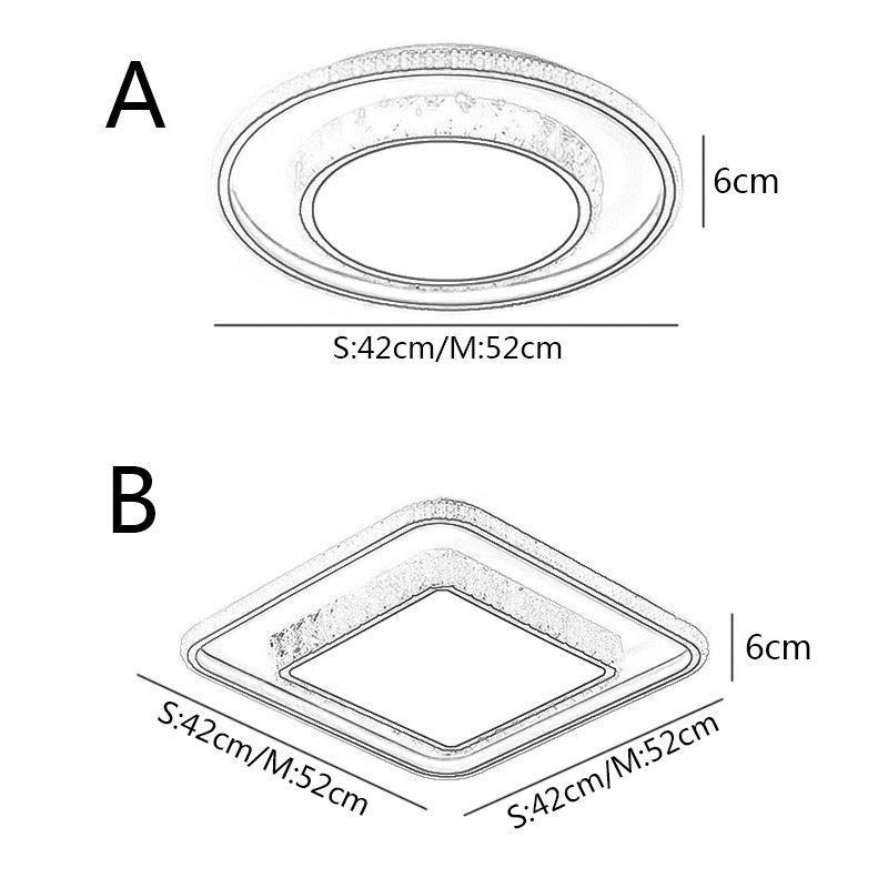 Lámpara de techo de cristal creativa