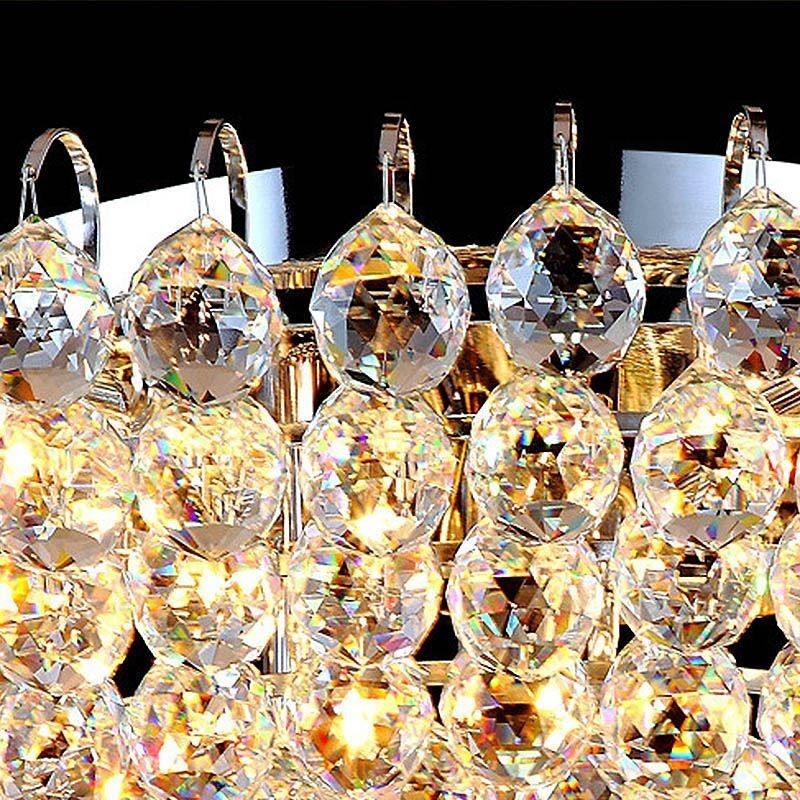 Lámpara de techo redonda de cristal de estilo europeo con montaje empotrado