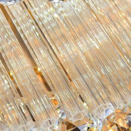 Lámpara de araña de cristal cuadrada de montaje empotrado europeo