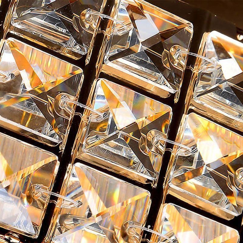 Lámpara de araña de cristal moderna redonda empotrada