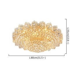 Lámpara de techo de cristal empotrada europea