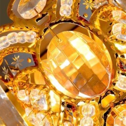 Lámpara de techo de cristal empotrada europea