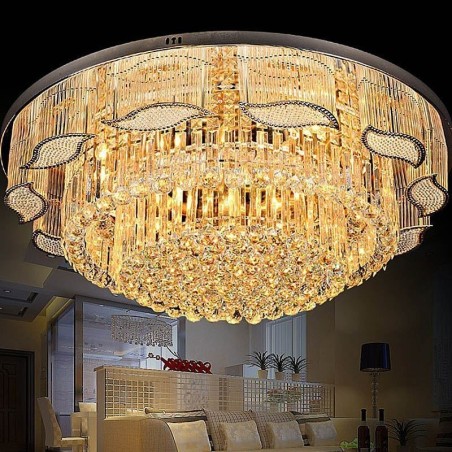 Lámpara de techo de cristal contemporánea, sencilla y redonda, empotrada. Lámpara de techo de cristal contemporánea, sencilla y redonda, empotrada.