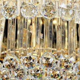 Lámpara de techo de cristal contemporánea, sencilla y redonda, empotrada.