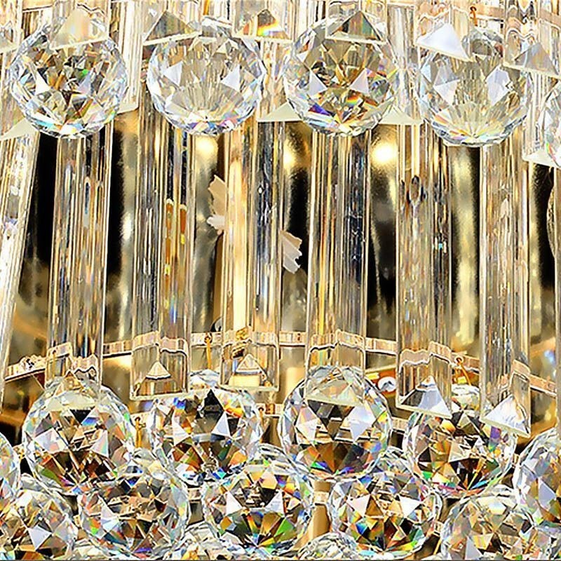 Lámpara de techo de cristal contemporánea, sencilla y redonda, empotrada.