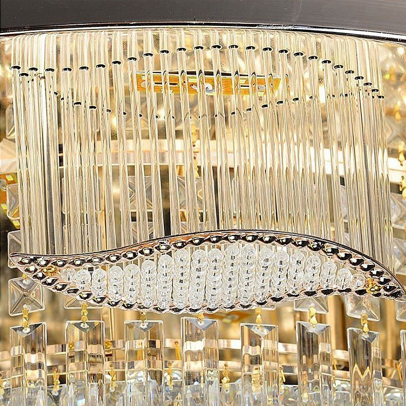 Lámpara de techo de cristal contemporánea, sencilla y redonda, empotrada.