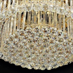 Lámpara de techo de cristal contemporánea, sencilla y redonda, empotrada.