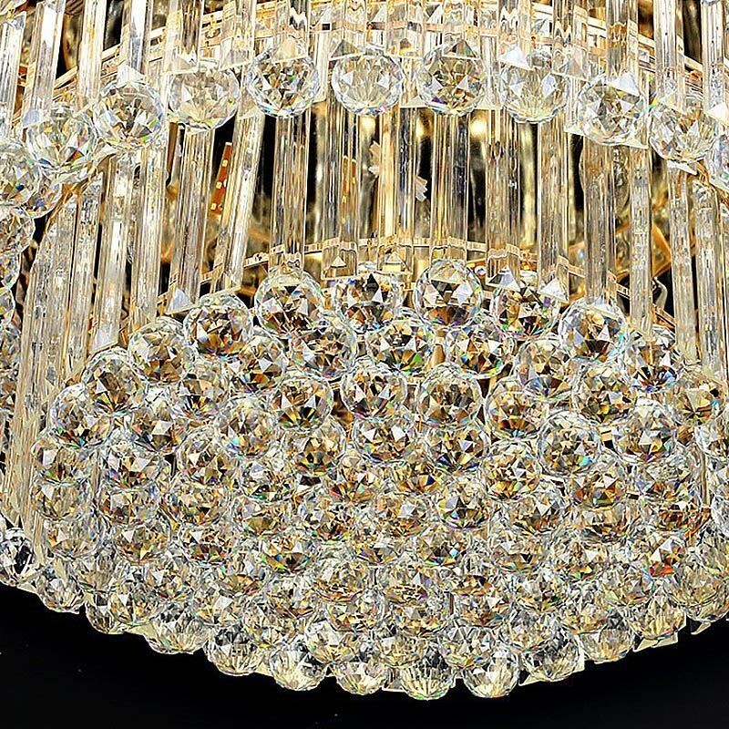 Lámpara de techo de cristal contemporánea, sencilla y redonda, empotrada.