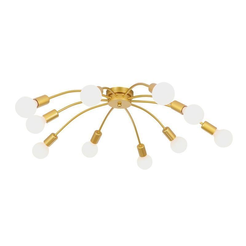 Lámpara de techo araña antigua clásica empotrada para comedor, 8 brazos y 10 brazos