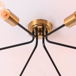 Lámpara de techo Sputnik de 6 luces con montaje semiempotrado