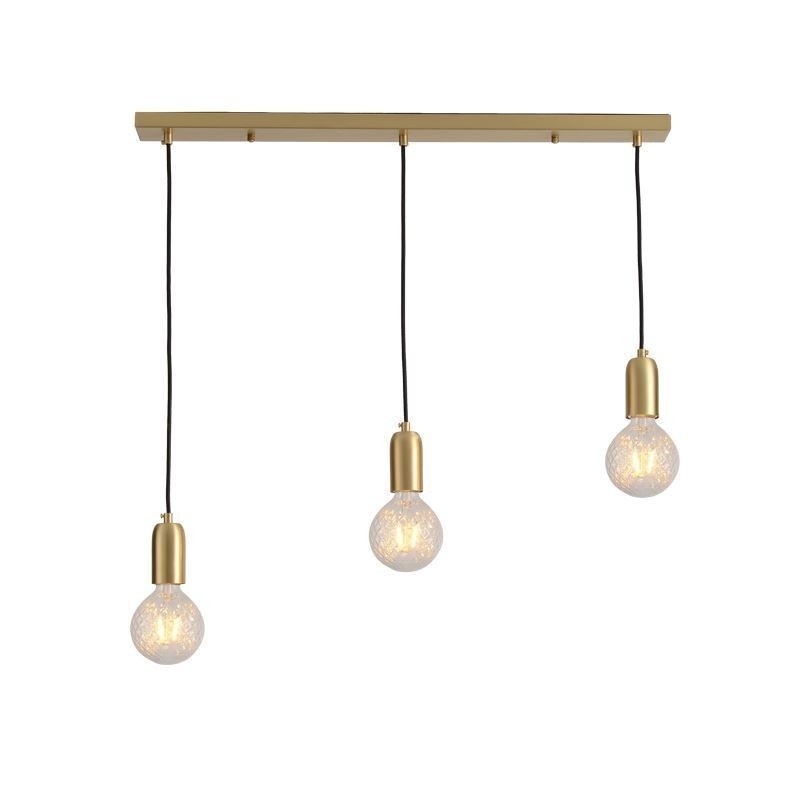 Lámpara colgante de latón nórdico con tres luces colgantes, estilo isla, minimalista y creativa