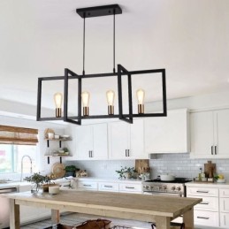 Lámpara colgante de 4 luces estilo industrial Lightingway