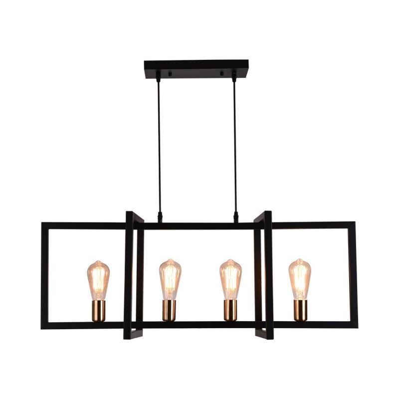 Lámpara colgante de 4 luces estilo industrial Lightingway