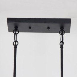 Lámpara colgante de metal industrial, lámpara de techo colgante trapezoidal